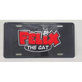 Unbranded Felix the Cat, car License Plate,  Aluminum, Black cat