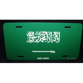 DIGIART INTERNATIONAL SAUDI ARABIA SAUDI ARABIAN FLAG METAL CAR NOVELTY LICENSE PLATE AUTO TAG