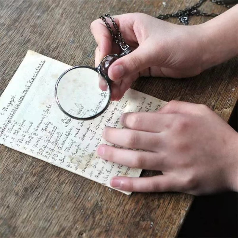 Huge DE 10X Magnifiers Necklace Magnifying Glass Magnification Lens Ladies