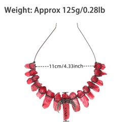 Women Raw Crystal Tiara Headband, Rhinestone Crown Headband Boho Raw QuartzWitch Bride Headpiece (red1moon)