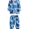 NEXT Oversized Fit Cotton Pyjamas Pack of 3, Orange/Navy Dinosaur