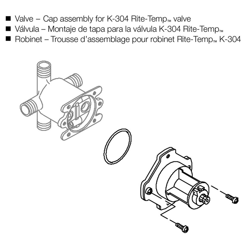 KOHLER GENUINE PART GP77759 MIXER CAP FOR PRESSURE BALANCE 1/2"