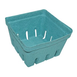 Kitchens Green Molded Pulp Fiber Berry / Produce Vented 1 Pint Basket 40 Pieces