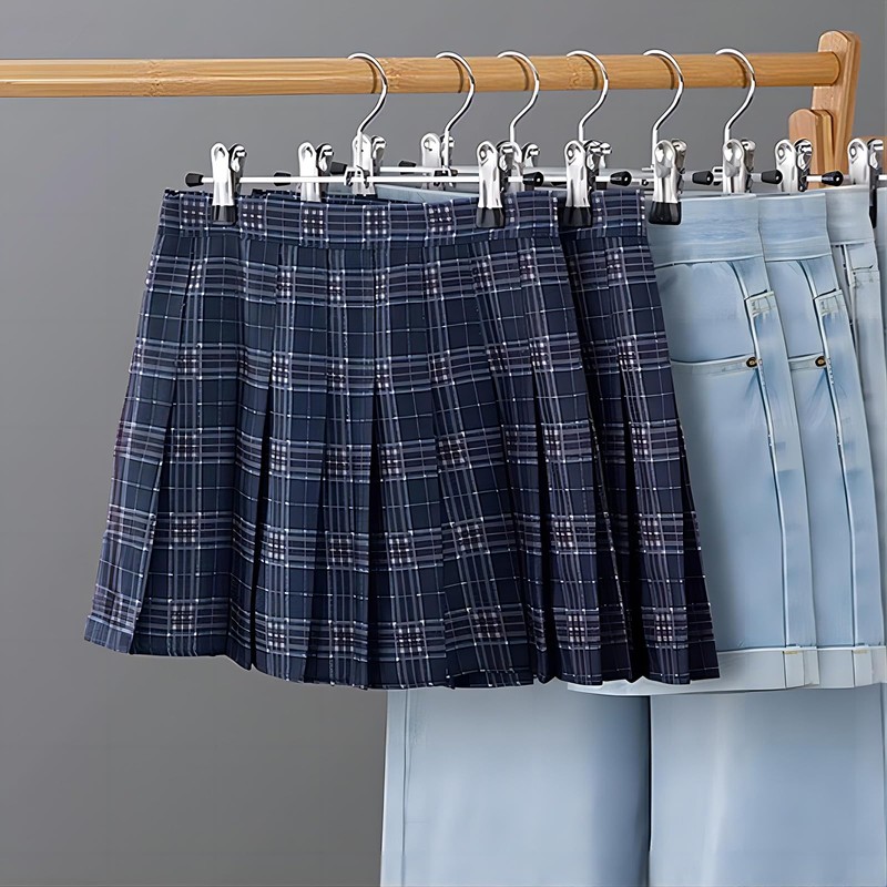 DUOFIRE Pant Hangers 15 Pack Adjustable Width Metal Skirt Hangers