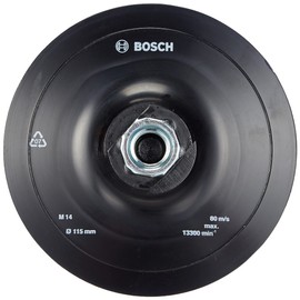 Bosch Accessories 2609256271 115 mm Rubber Sanding Plate for Angle Grinder with Velcro-Type Fastening System