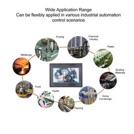 PLC Touch Screen HMI Display Panel 7 Inch TFT LCD with 12 Inputs 8 Outputs for FX3U 20 40 48MRT Simple Installation ARM9 Processor Grade IP65