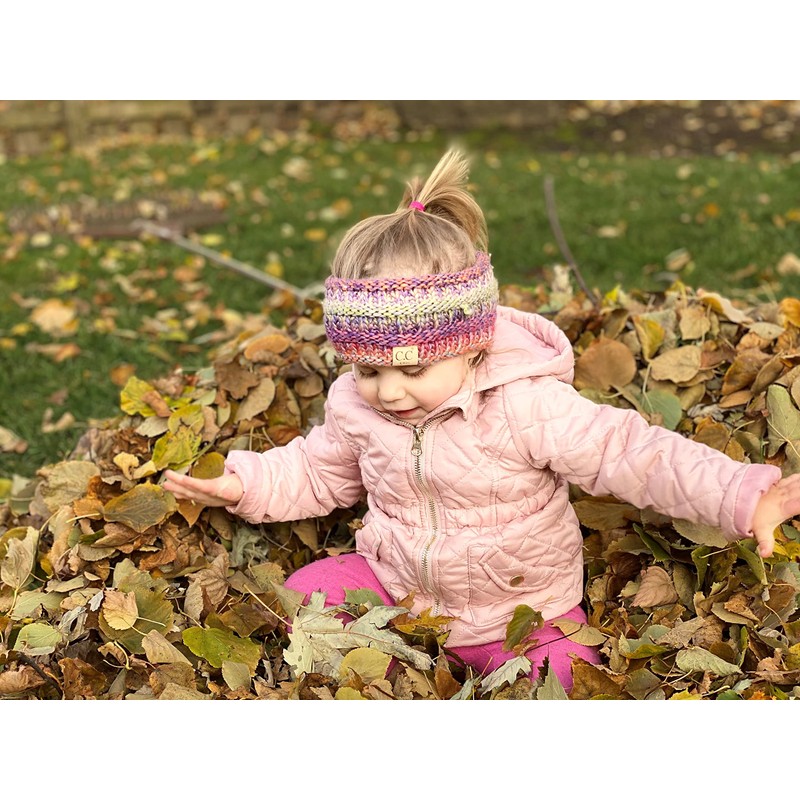 Funky Junque Winter Head Wraps for Toddler Girls, Fleece Lined