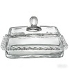 ‌6.7in Clear Glass Butter Dish with Lid for Countertop -