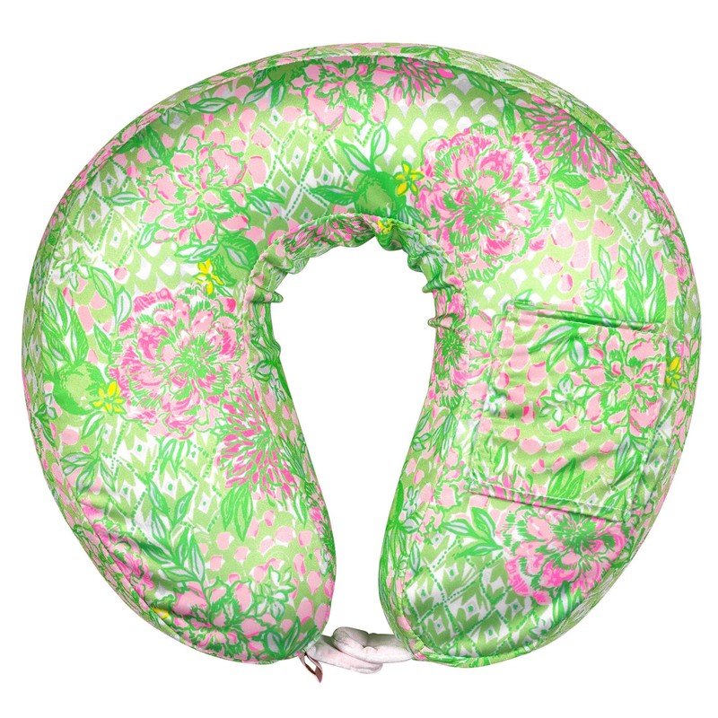 Lilly Pulitzer Airplane Travel Essentials with Travel Neck Pillow and
