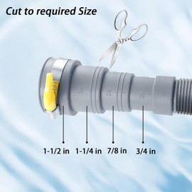 10 FT Washing Machine Drain Hose, Flexible Dishwasher Drain Hose Extension Kit, Universal Washer Drain,Corrugated Washer Hose with 1 Adapter, 2 Clamps, 1 U-Bend Holder