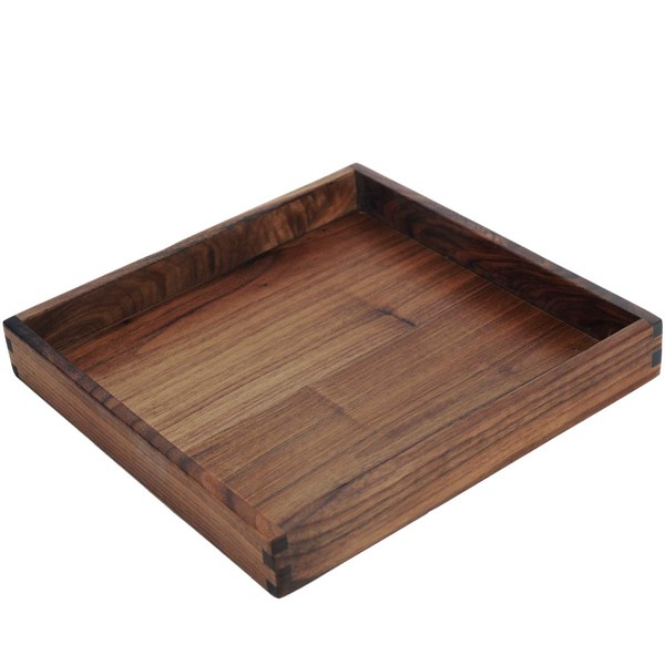 MAGIGO 12 x 12 Inches Small Square Black Walnut Wood