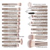 Brochas Maquillaje Profesional Maange Brocha Para Base Pincel Para Delinear