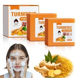 Turmeric Soap for Face, Turmeric Kojic Acid Soap, Turmeric Soap, Kojic Acid Soap for Hyperpigmentation, Remove Dark Spots, Brightening, Moisturising, Evens Skin Tone