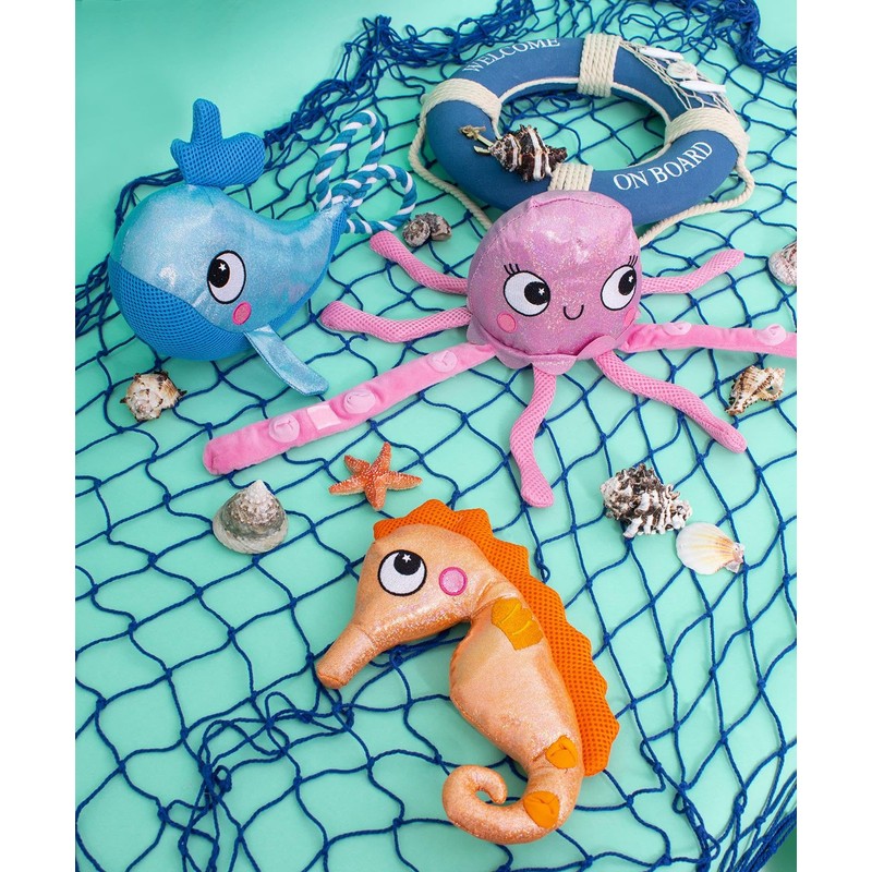YöL Whale Plush Hide and Seek Pet Dog Toy Squeaker