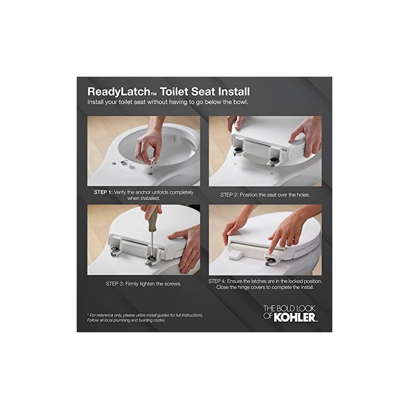 Kohler K4713-RL-G9 French Curve Elongated Closed-Front Toilet Seat with Soft