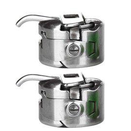 ABOAT 2 Pieces Sewing Machine Bobbin Case Stainless Steel Bobbin Cases for Front Loading 15 Class Machines