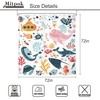 Mitpok 4 PCS Kids Shower Curtain Set 72Wx72H, Kid Bathroom