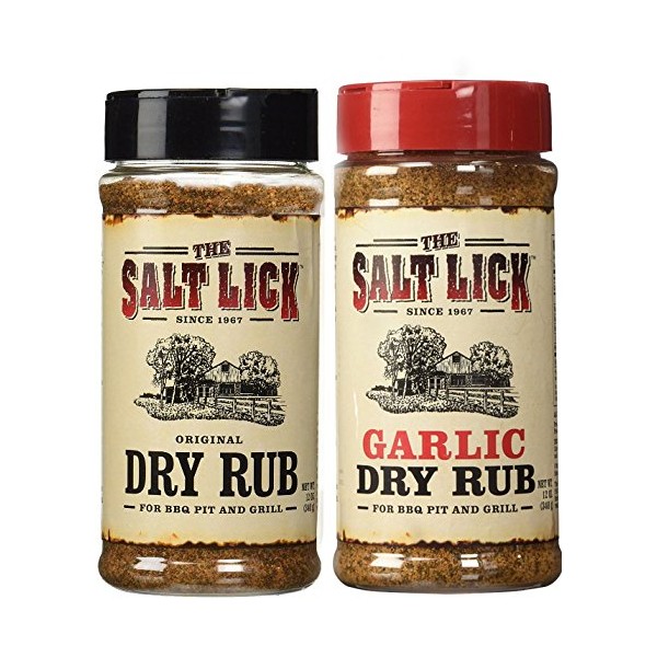 Salt Lick Double Rub Assortment, one each of Original Dry Rub and Garlic Dry Rub