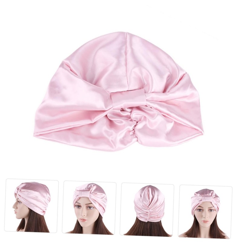Outanaya 1pc Satin Sleep Bonnet Double Elastic Turban for Hair