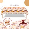 ORNACELE 2PCS Thanksgiving Fall Tablecloth Disposable - 108" × 54",