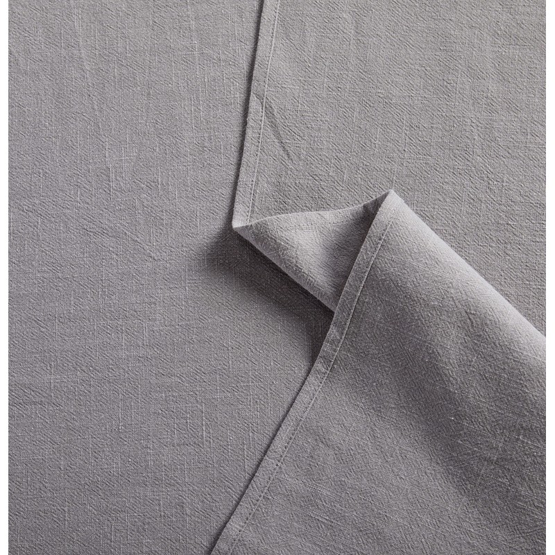 Caldo Rectangle Linen Tablecloth (Pewter)