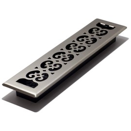 Decor Grates SPH214-NKL Floor Register, 2x14, Brushed Nickel Finish