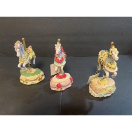 Heritage House Melodies Country Fair Collection of 3 Carousel Horses