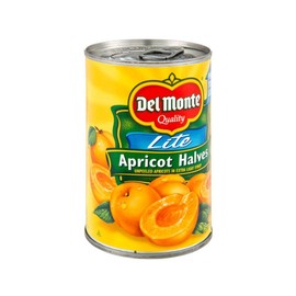 DEL MONTE Lite Apricot Halves in Extra Light Syrup, Canned Fruit, 12 Pack, 15 oz Can