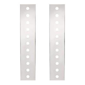 United Pacific 30069 Peterbilt Stainless Front Air Cleaner Bracket Only - 22 Mini Light Cutouts,2 Count (Pack of 1)