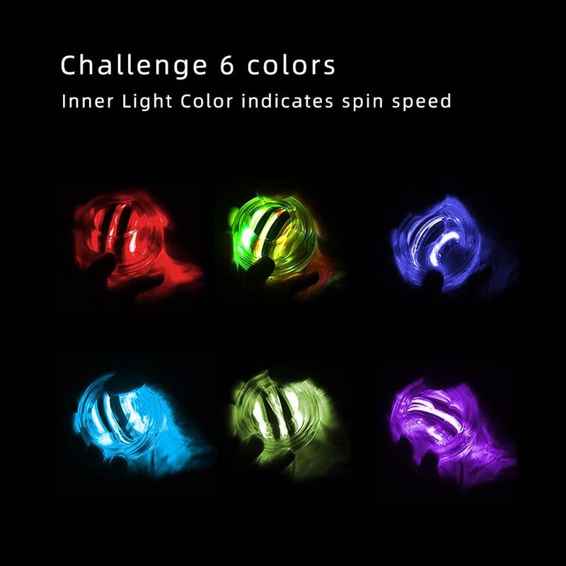 Xerceo All-Metal Auto-Start Power Gyro Ball, with LED Light, for