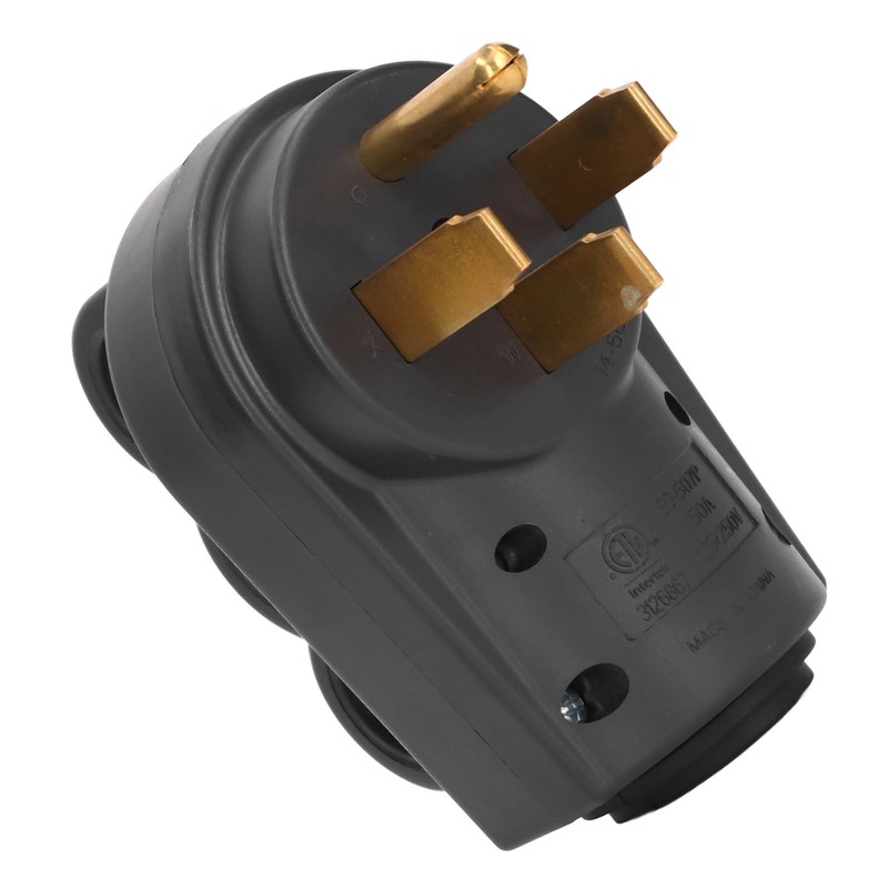 50A RV Plug Male NEMA 14‑50P 125/ Heavy Duty Replacement