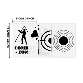 Target Stencil,Shooting Stencil Mylar Stencil for DIY Projects and Crafts Templates for Painting on Paper,Wood,Tile,Canvas,Floor and Wall Decor