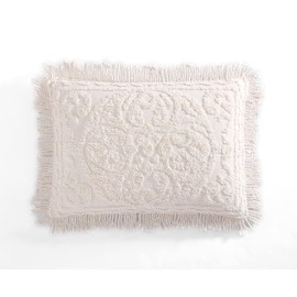 Beatrice Home Fashions Medallion Chenille Bedspread, King Sham, Blush