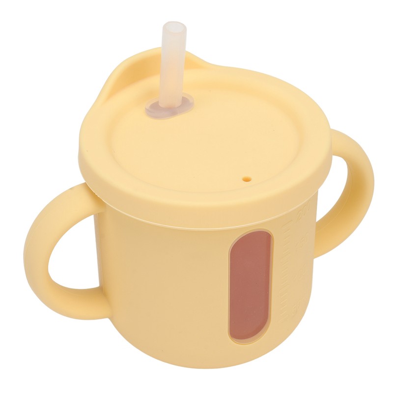 Silicone Sippy Cups Double Handles Lightweight Toddler Training Cup with