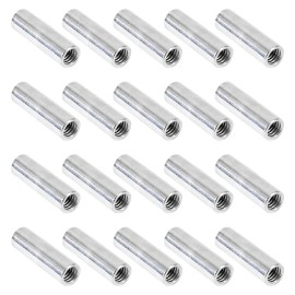 NIDAYE 20 Packs 1/4"-20 Round Rod Coupling Nuts, UNC Threaded Round Connector NutsL...