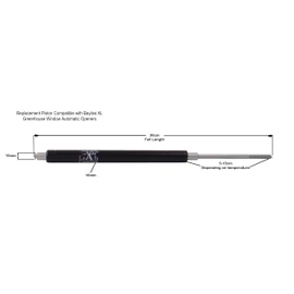 'Leafy Creations 2 Pack Replacement Cylinder Compatible with Bayliss XL Greenhouse Window Opener. Greenhouse Vent Opening Spares.'