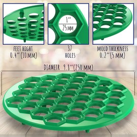 Russian Dumpling Maker - Plastic Pelmeni Maker - Dumpling Mold Machine Press - Ravioli Mould Cutter - Delicious Dumplings Siberian Meat Pelmeni - Kitchen Supplies