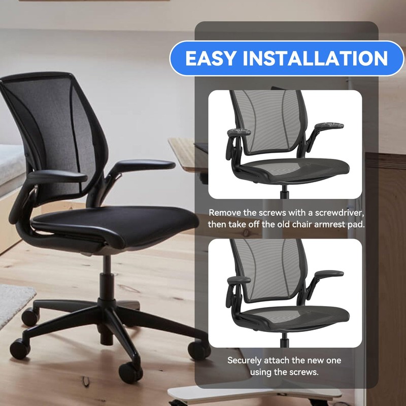 SINOLUXE Arm Pads Caps Replacement for Humanscale Diffrient World Office