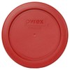 Pyrex 7202-PC 1-Cup Poppy Red Food Storage Replacement Lid (4-Pack)
