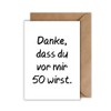 WBdesignz Funny Birthday Card with Envelope for 50th Birthday -