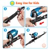PLUSINNO Kids Fishing Pole with Spincast Reel Telescopic Fishing Rod