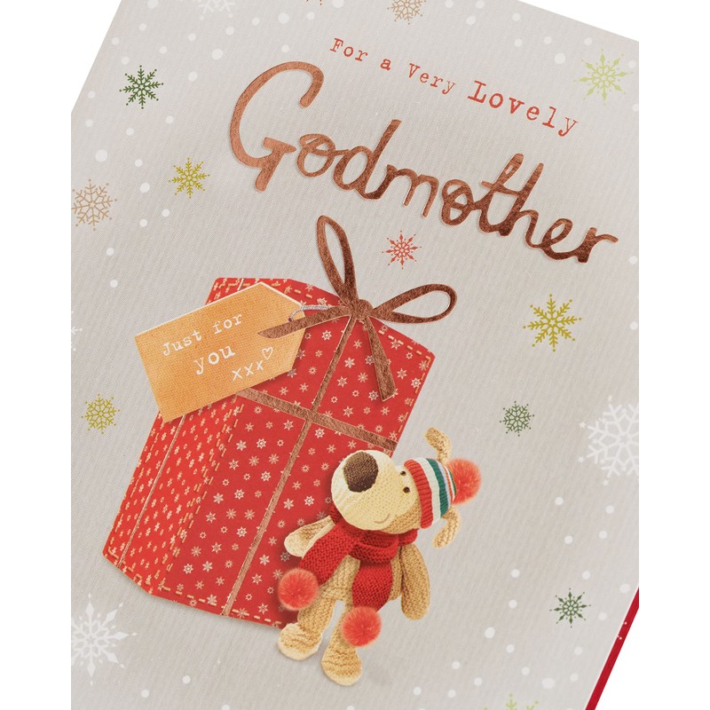 Boofle Christmas Card for Godmother - Cute Design