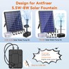 Antfraer 1800mAh Solar Fountain Pump Battery Backup, 7.4V-8.4V Power Pack
