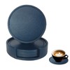 Bdfgh Set of 6 Leather Coasters with 1 Holder for