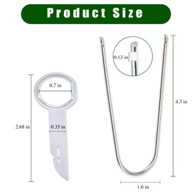 MEAJOO 4 PCS U-Shaped Car Radio Removal Pry Tool and Radio Removal Tool Key, Stainless Steel Automotive Radio Removal Tools, for Disassembly of Most Car Audio Frequency Converter