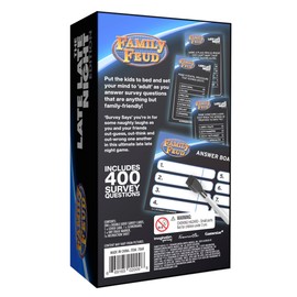 Family FEUD Late Late Night Edition Card Game, Anything but Family-Friendly, 400 Naughty Survey Questions, Complementary App with Sound Effects from The Show