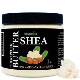 GreenIVe GreenIVe Shea Butter Raw 100% Pure Organically Grown Ivory Shea for Moisturizing or DIY Butters, Lotions, Soaps. (16oz)