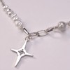 YienDoo North Star Pearl Necklace Choker Asymmetric Pearl Necklace Silver
