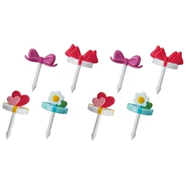 トルネ Torne P-3341 Bento Decoration Supplies, Gift Picks, 8 Pieces (4 Types x 2 Each)