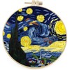 Meecaa Starry Sky Moon Van Gogh Embroidery Kit Starter Set,